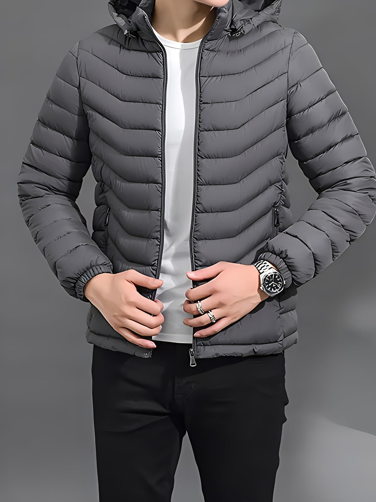 Jude | Relaxed Hooded Quilted Puffer Jacket