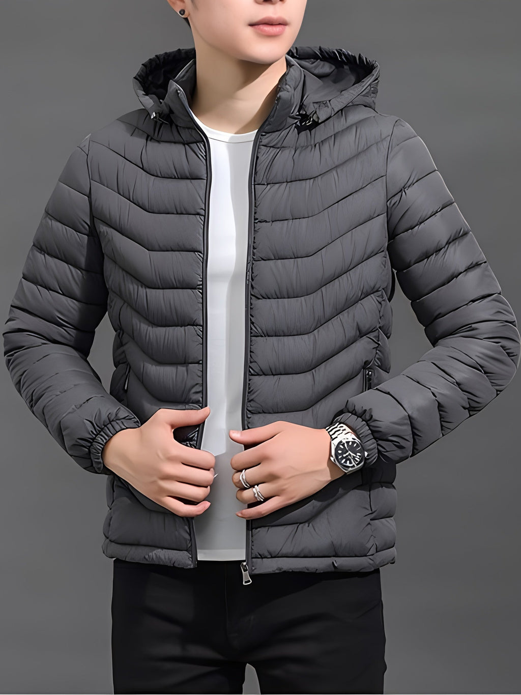 Jude | Relaxed Hooded Quilted Puffer Jacket