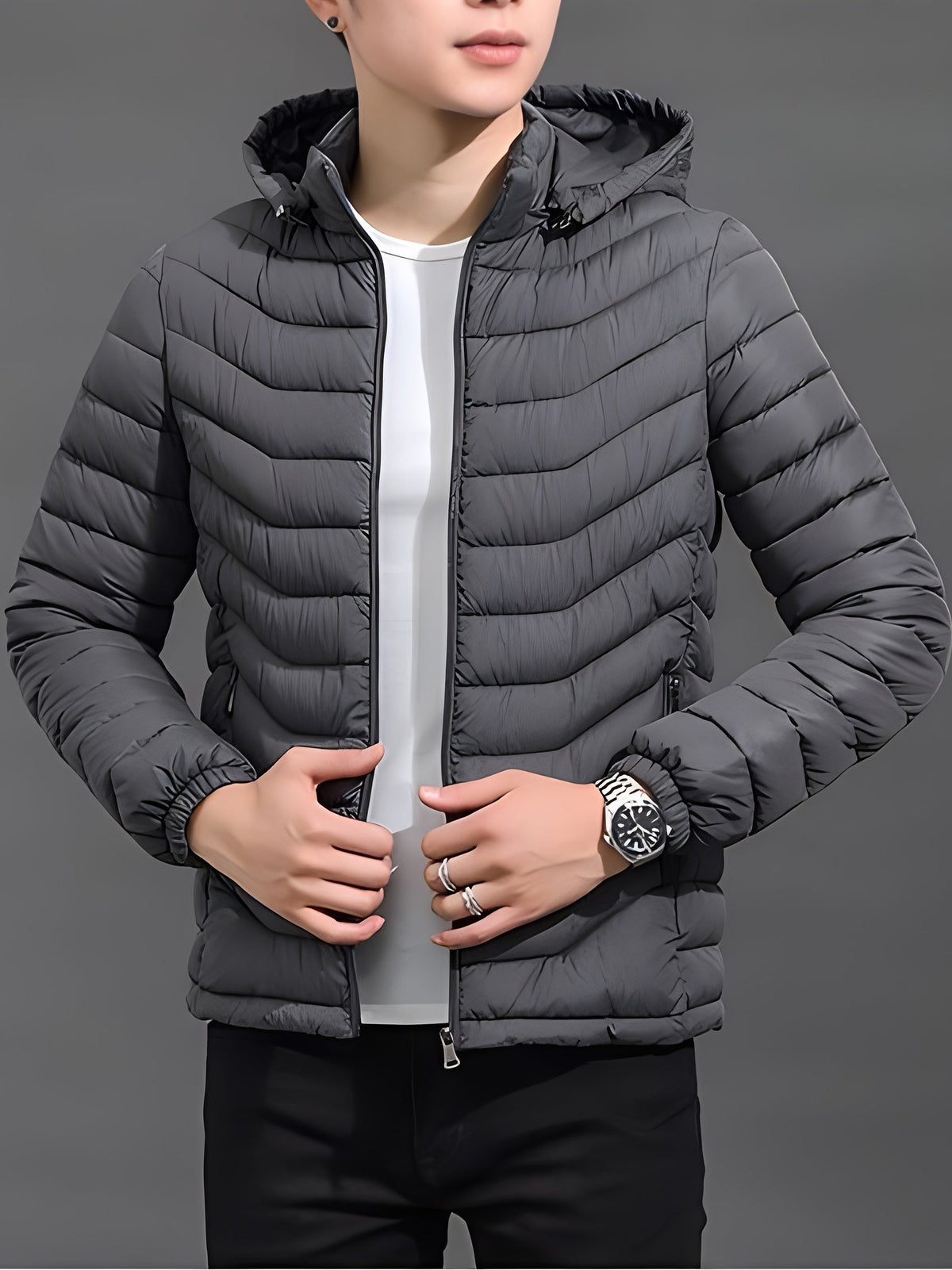Jude | Relaxed Hooded Quilted Puffer Jacket