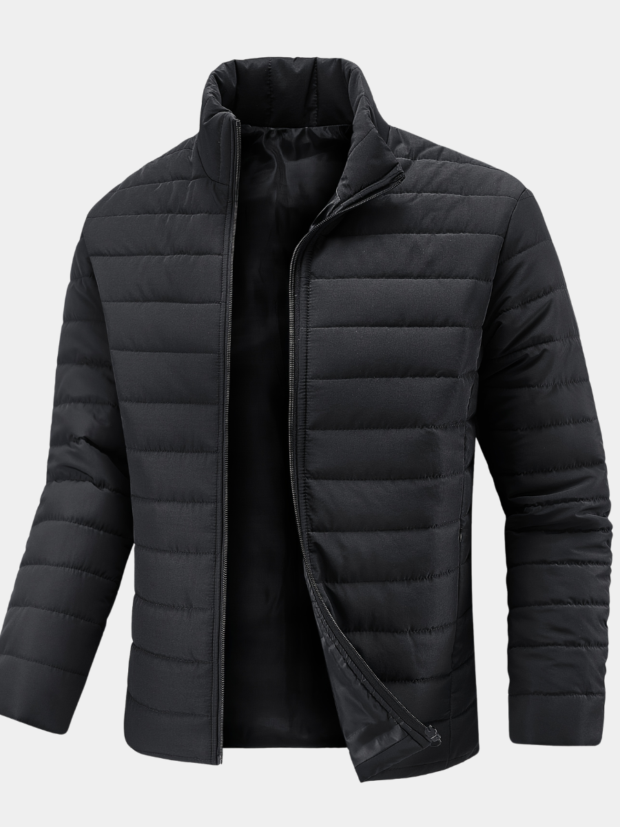 Jude | Sophisticated Quilted Mens Puffer Jacket with Stand Collar