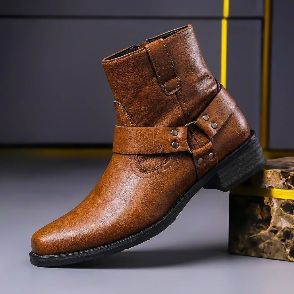 Jude | Stylish Vintage Harness Mens Boots