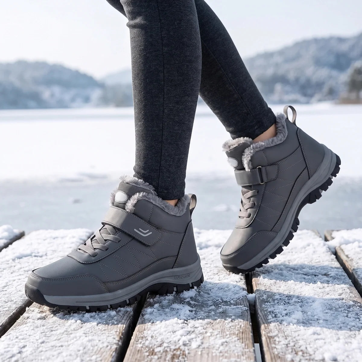 Lara | Plush-Lined Lace-Up Winter Orthopedic Shoes