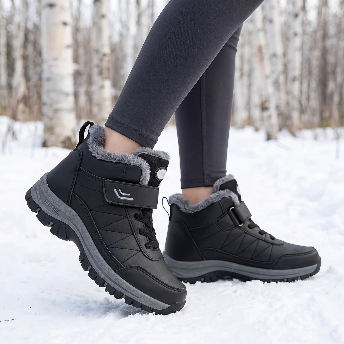 Lara | Plush-Lined Lace-Up Winter Orthopedic Shoes