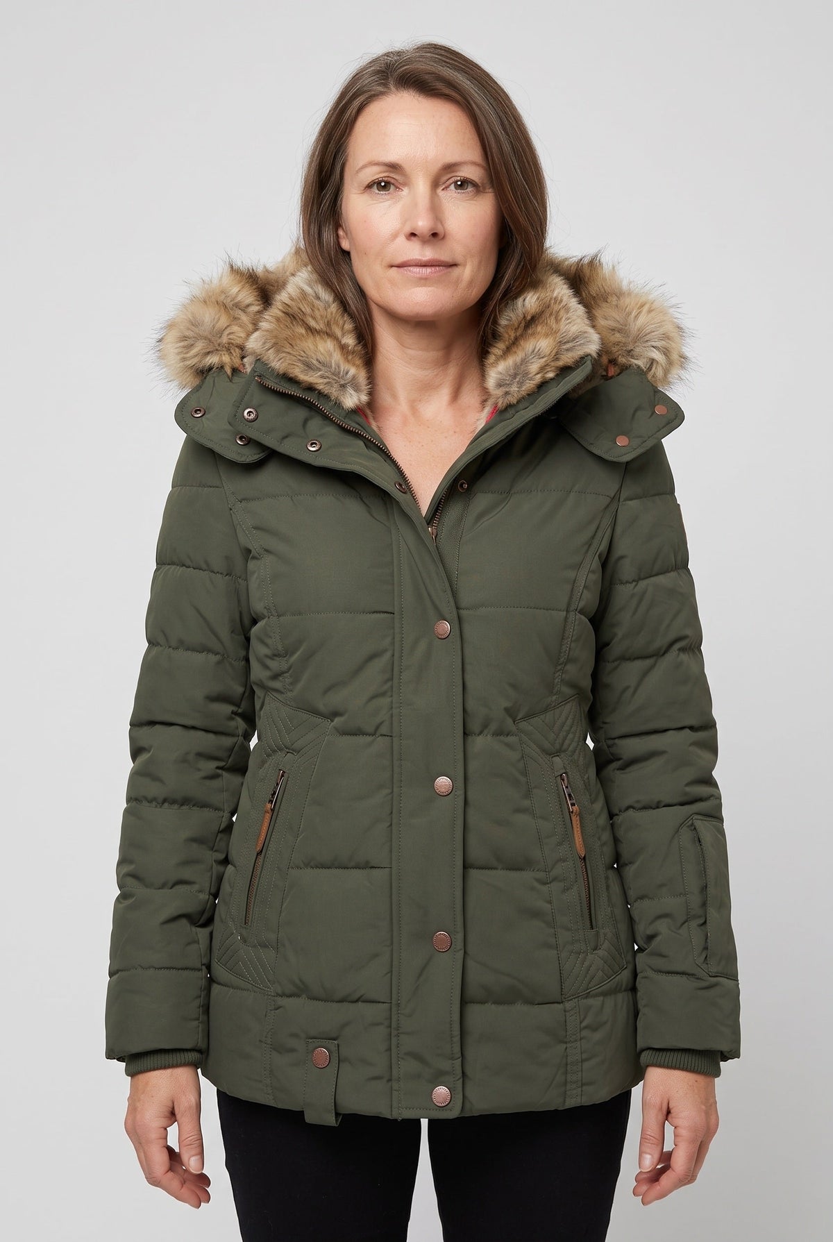 Lara | Timeless Faux Fur Coat Quilted Padded Jacket