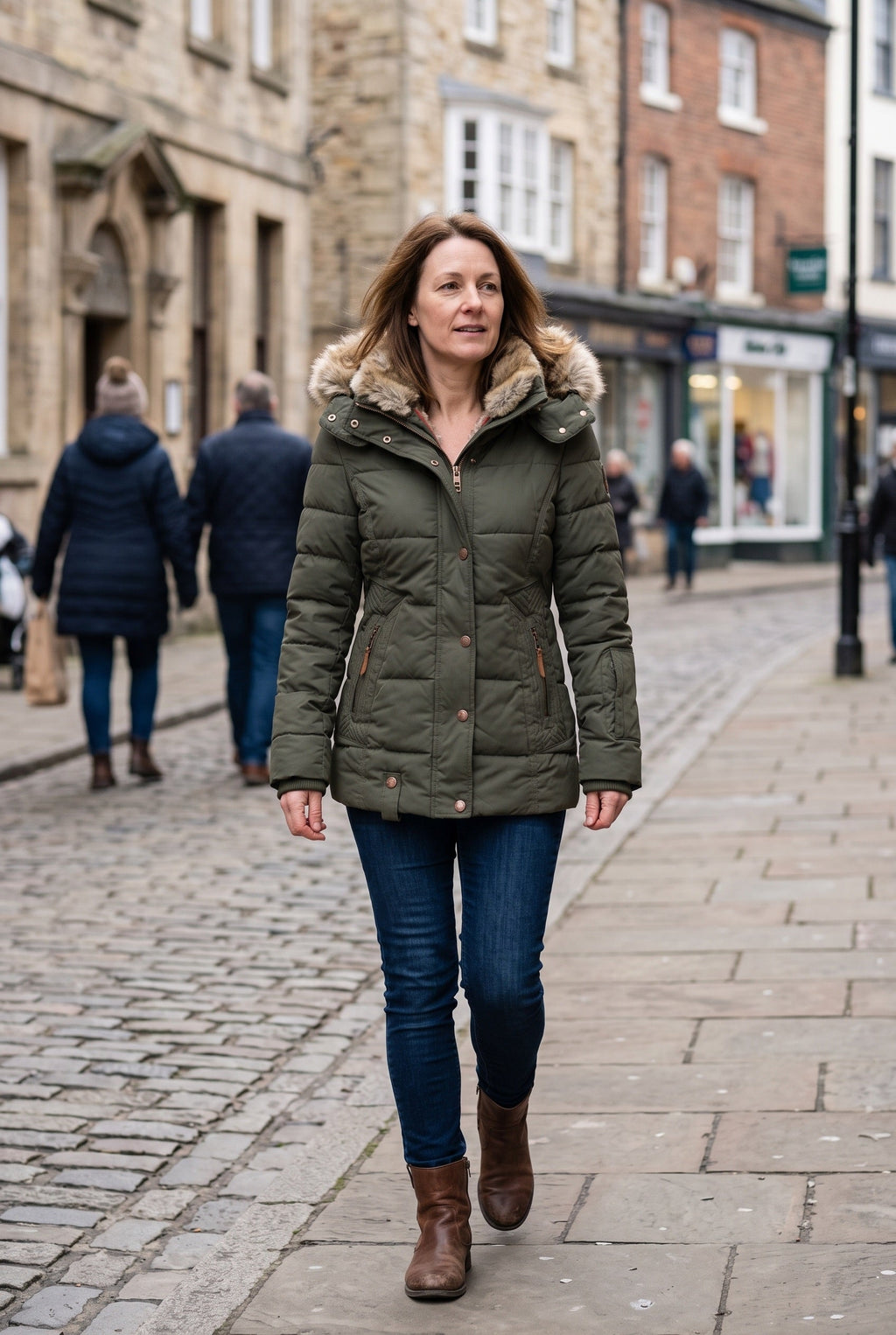 Lara | Timeless Faux Fur Coat Quilted Padded Jacket