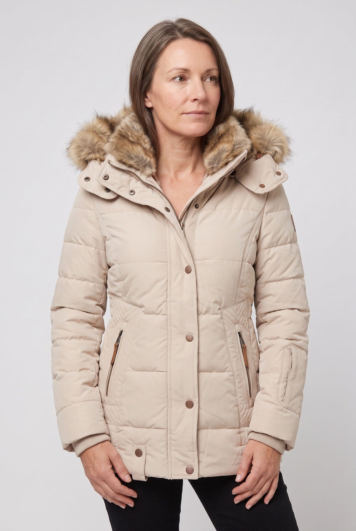 Lara | Timeless Faux Fur Coat Quilted Padded Jacket