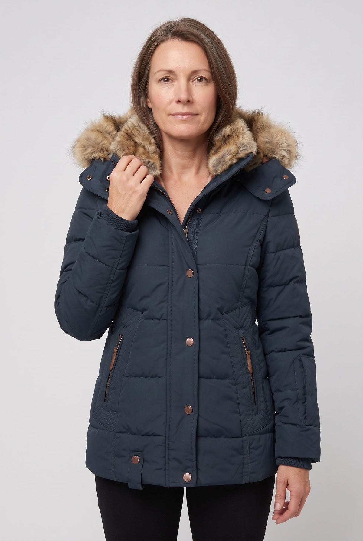 Lara | Timeless Faux Fur Coat Quilted Padded Jacket