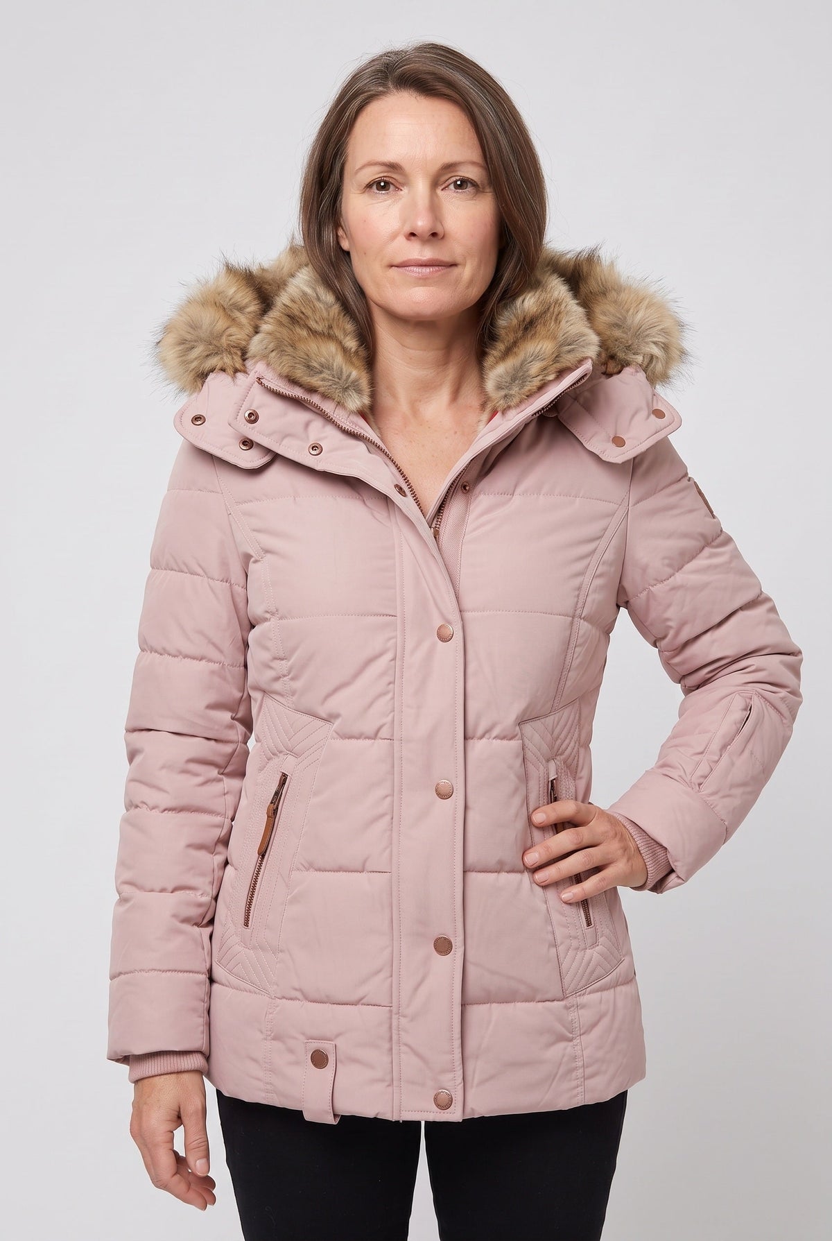 Lara | Timeless Faux Fur Coat Quilted Padded Jacket
