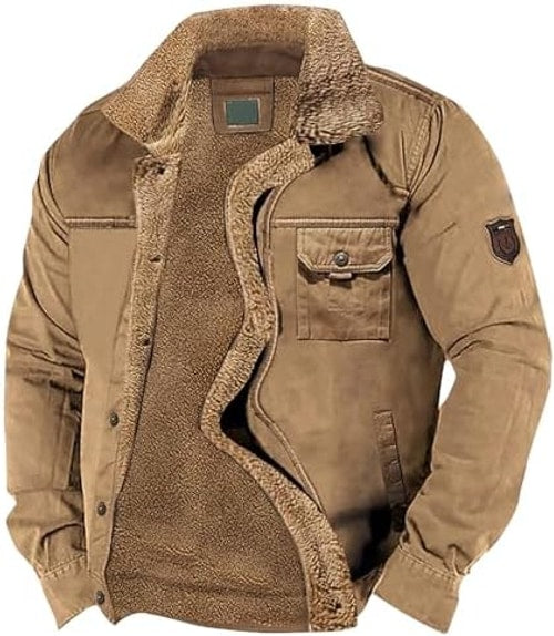 Leo | Relaxed Multi-Pocket Mens Sherpa Jacket