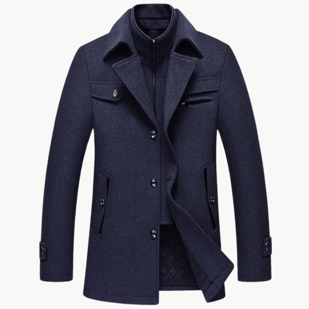 Leo | Stylish Tailored Single-Breasted Mens Overcoat