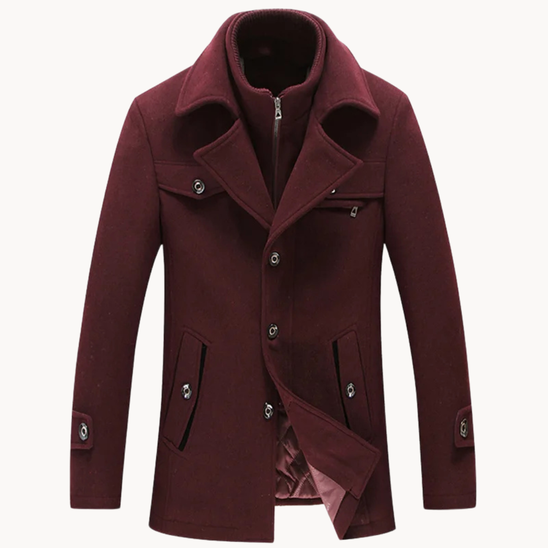 Leo | Stylish Tailored Single-Breasted Mens Overcoat