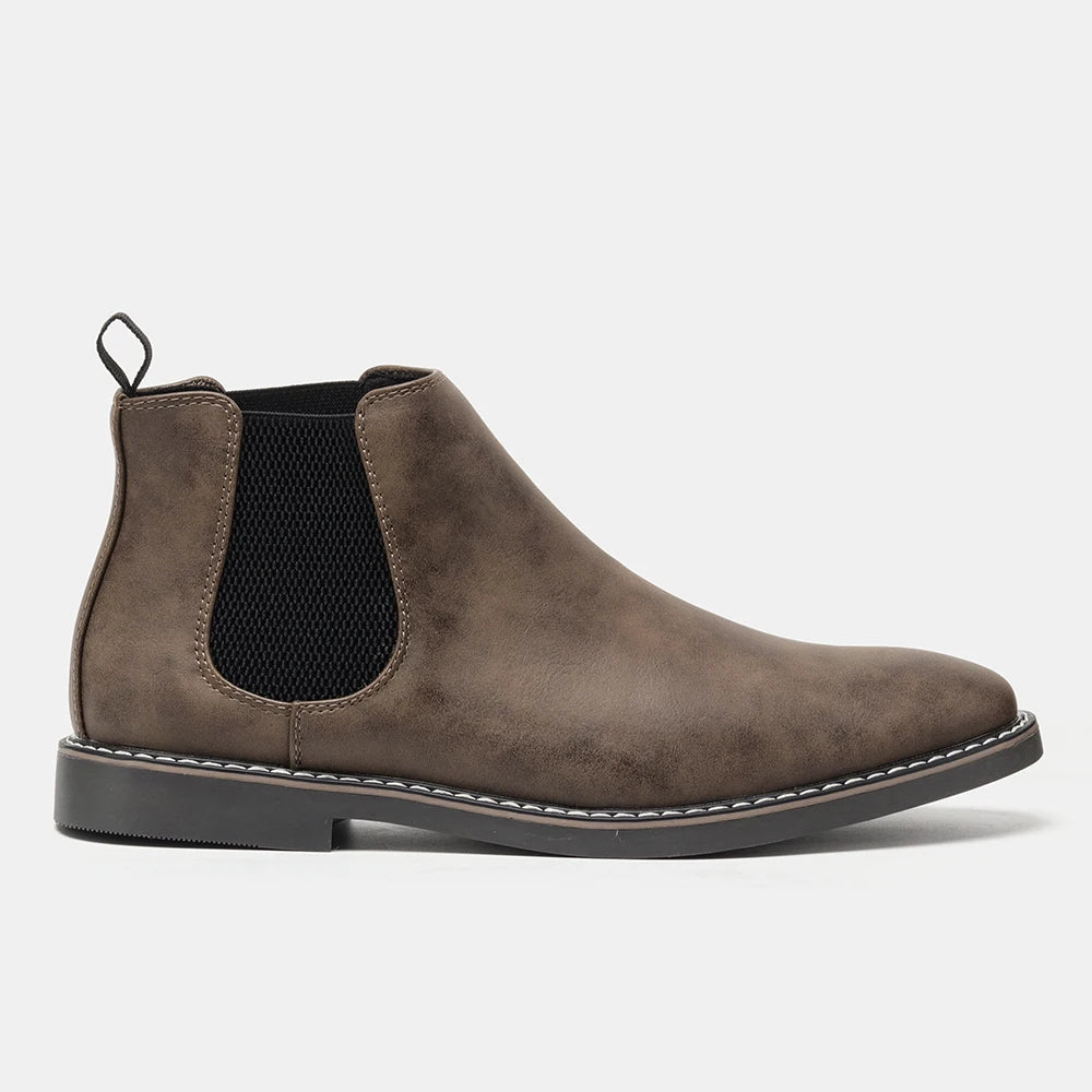 Leo | Timeless Ankle Height Suede-Look Chelsea Boots