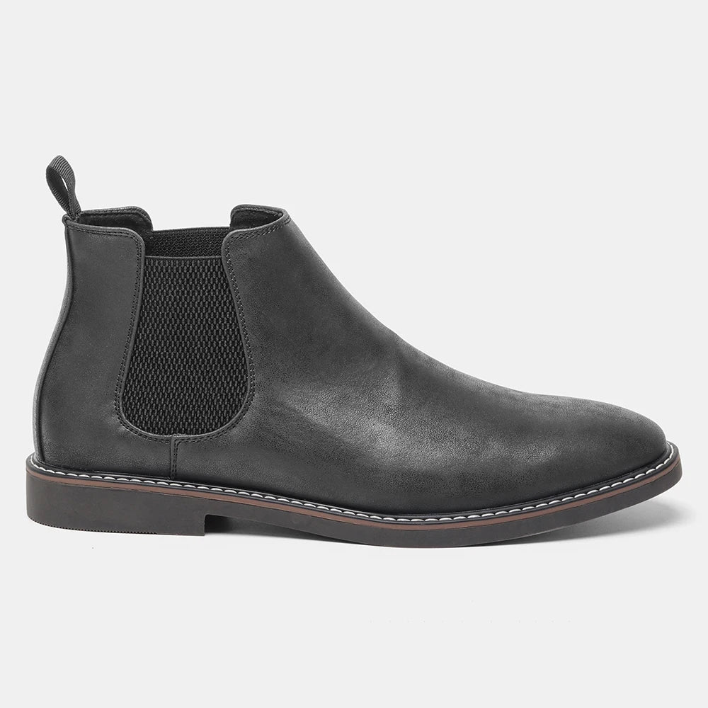Leo | Timeless Ankle Height Suede-Look Chelsea Boots