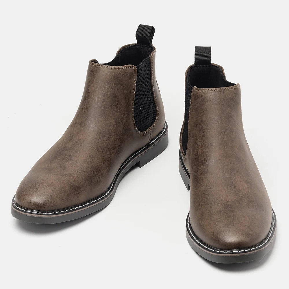 Leo | Timeless Ankle Height Suede-Look Chelsea Boots
