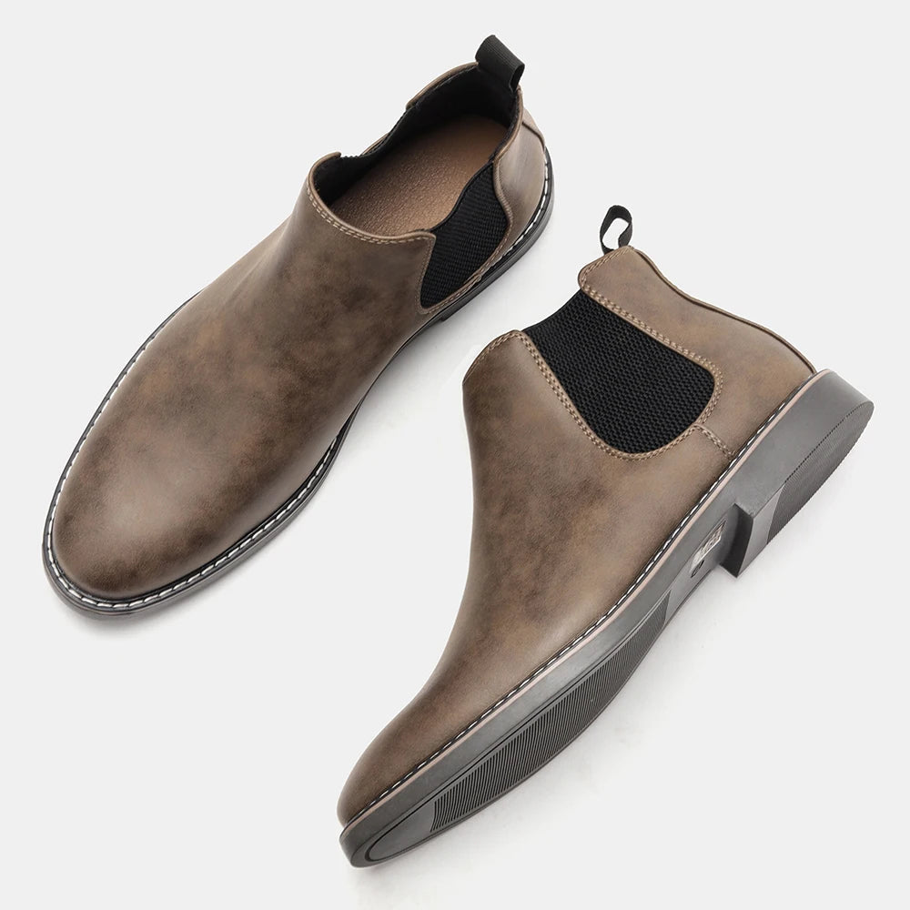 Leo | Timeless Ankle Height Suede-Look Chelsea Boots