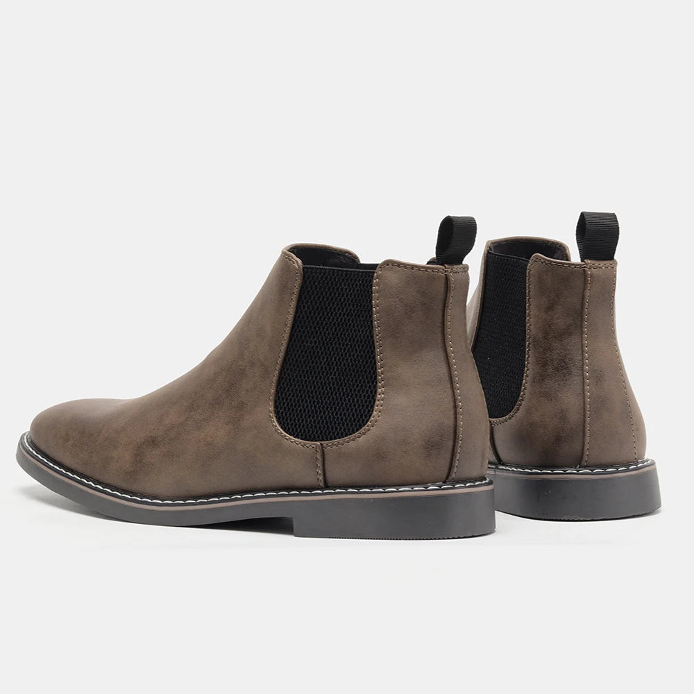 Leo | Timeless Ankle Height Suede-Look Chelsea Boots