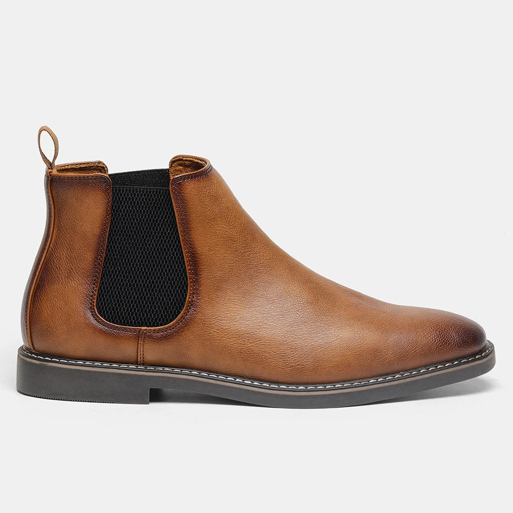 Leo | Timeless Ankle Height Suede-Look Chelsea Boots