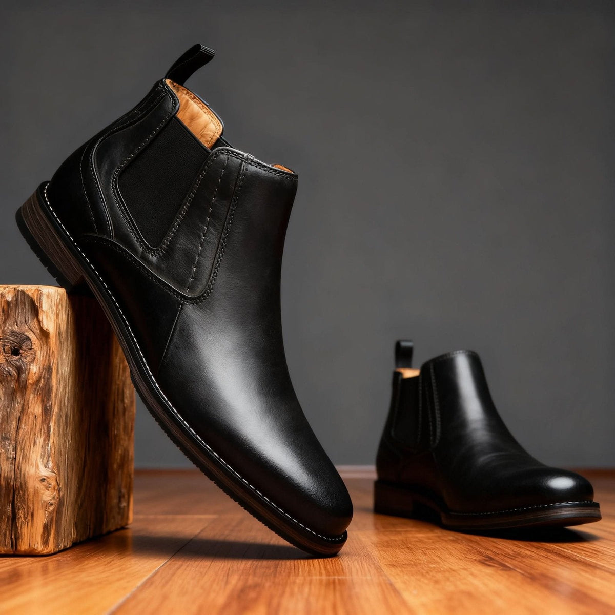 Leo | Timeless Chelsea Mens Boots with Elastic Side Panels