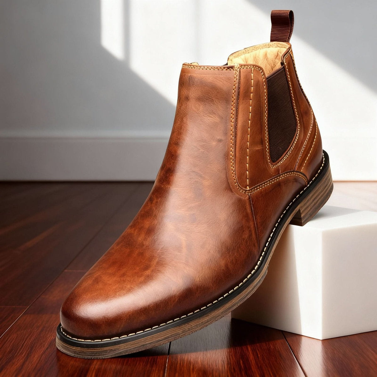 Leo | Timeless Chelsea Mens Boots with Elastic Side Panels