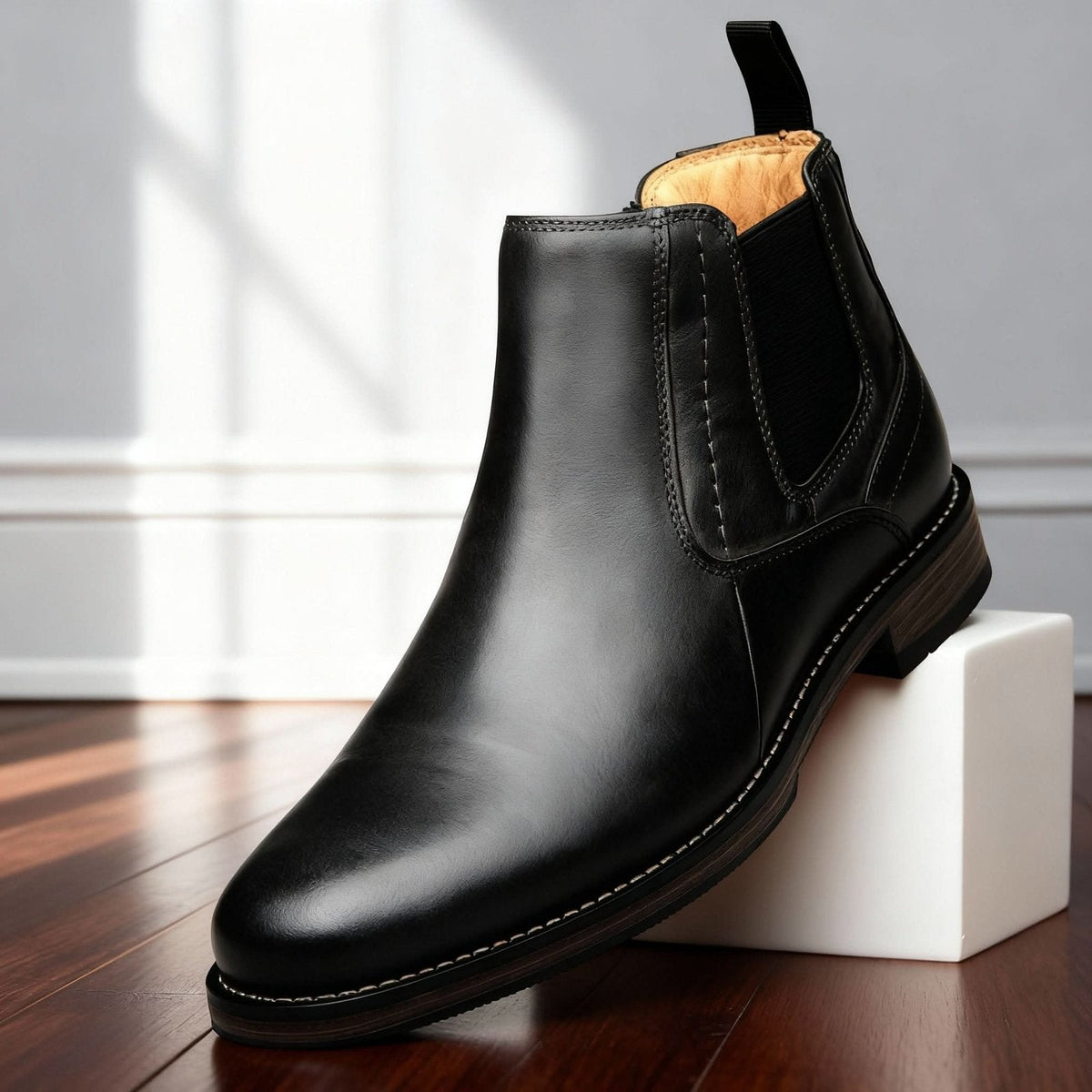 Leo | Timeless Chelsea Mens Boots with Elastic Side Panels