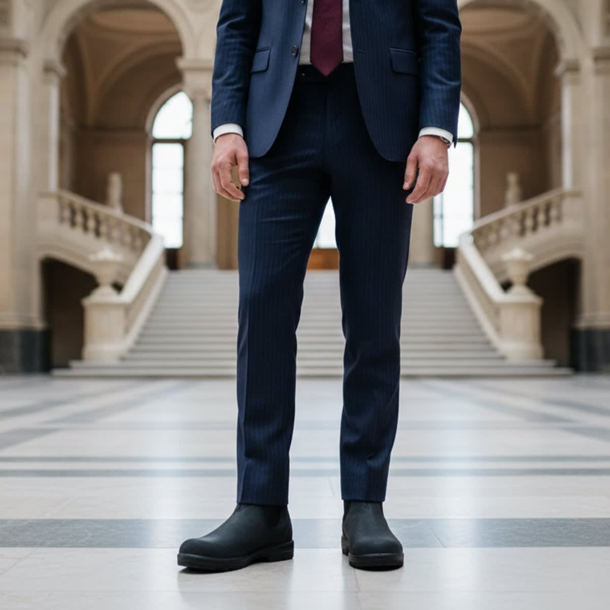 Leo | Weathered Pull-On Chelsea Mens Boots