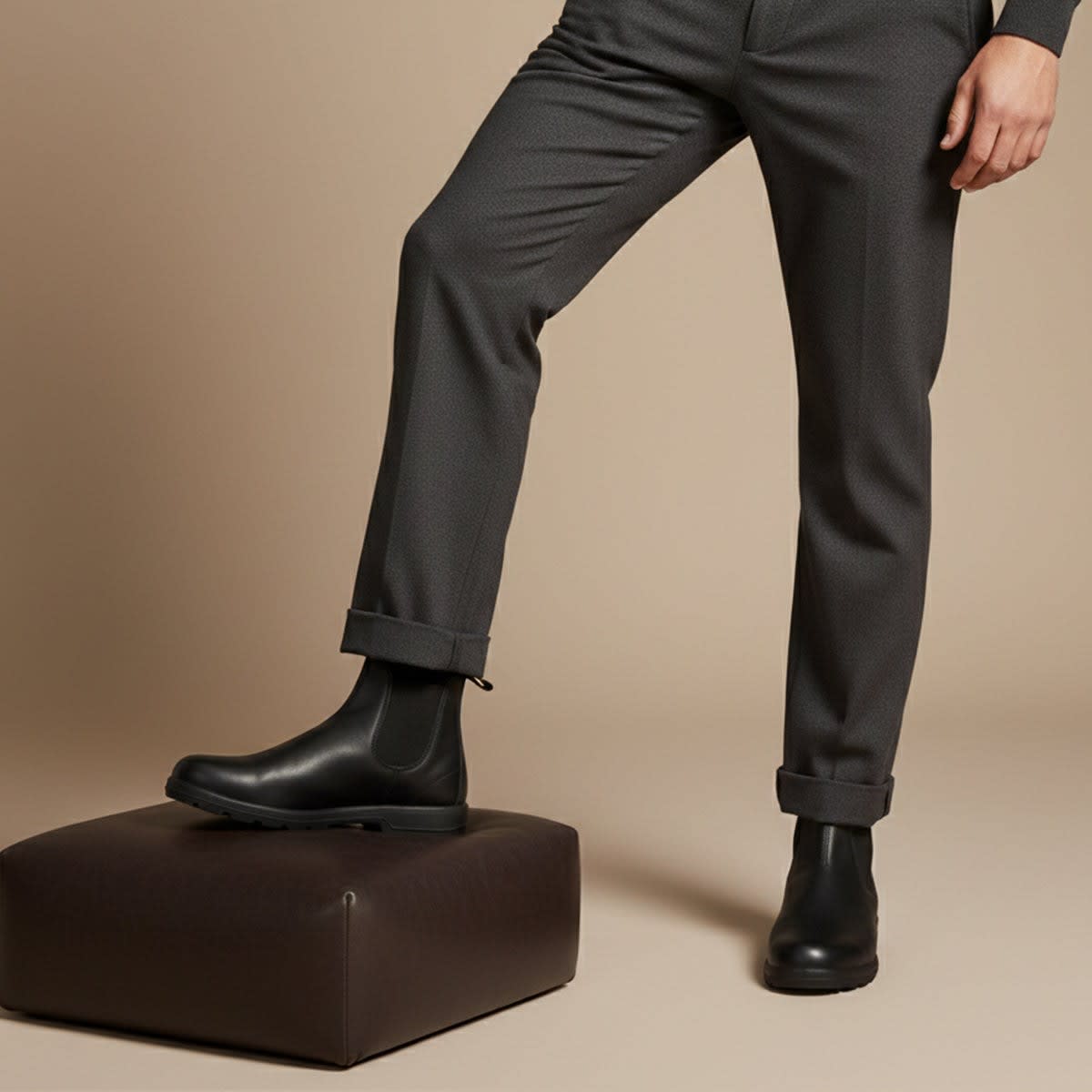 Leo | Weathered Pull-On Chelsea Mens Boots