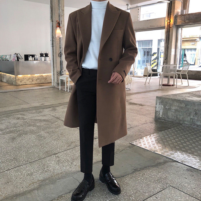 Liam | Timeless Double-Breasted Wool-Look Mens Coat