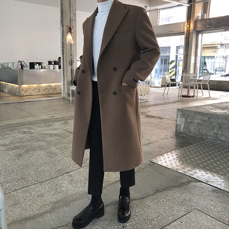 Liam | Timeless Double-Breasted Wool-Look Mens Coat