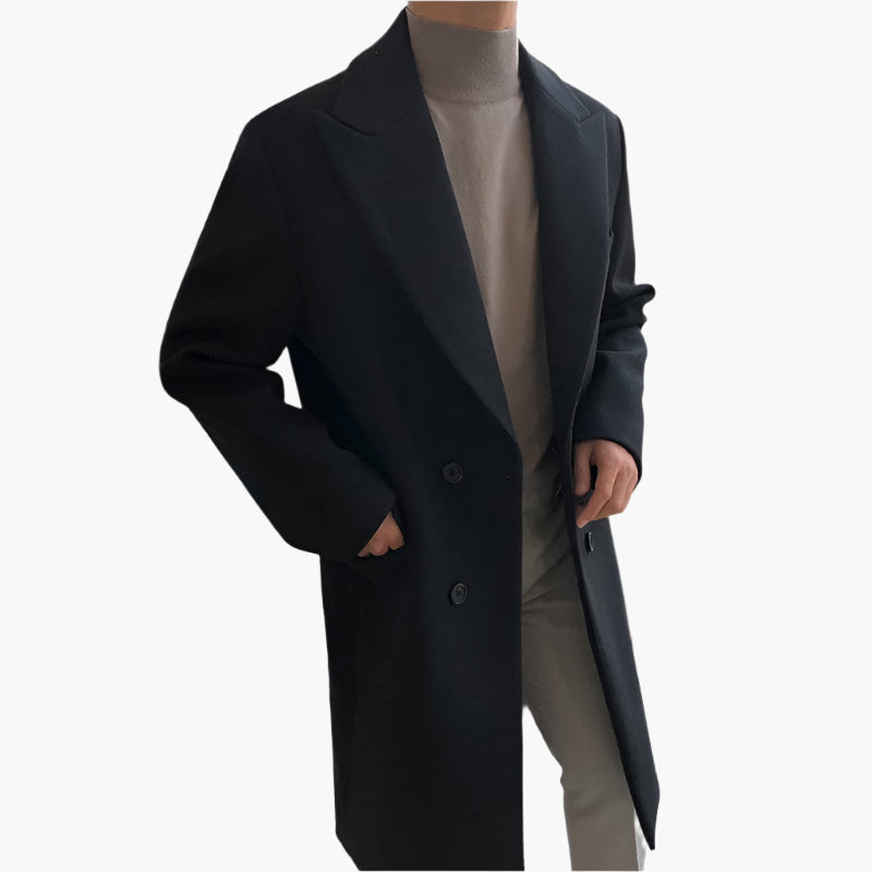 Liam | Timeless Double-Breasted Wool-Look Mens Coat