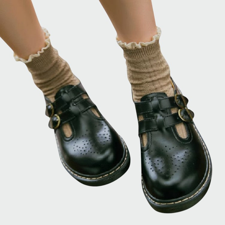 Lily | Classic Buckle Strap Mary Jane Shoes with Chunky Sole