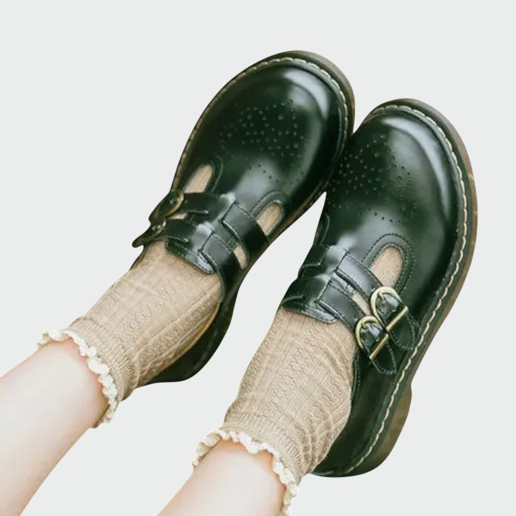 Lily | Classic Buckle Strap Mary Jane Shoes with Chunky Sole