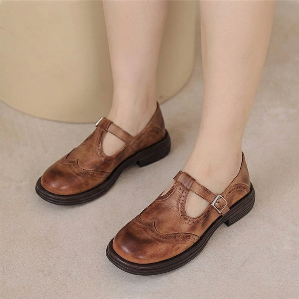 Lily | Effortless Wingtip Mary Jane Shoes