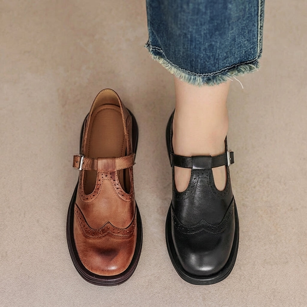 Lily | Effortless Wingtip Mary Jane Shoes