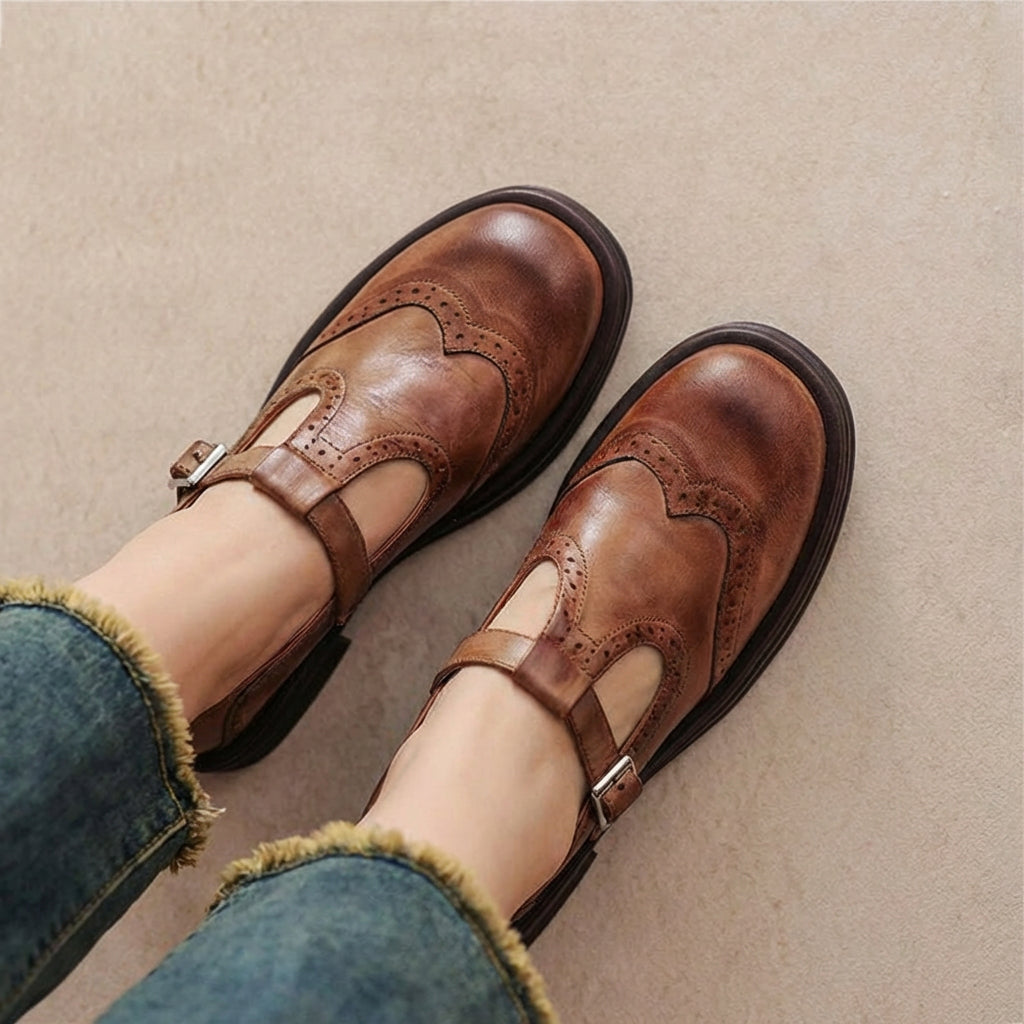 Lily | Effortless Wingtip Mary Jane Shoes