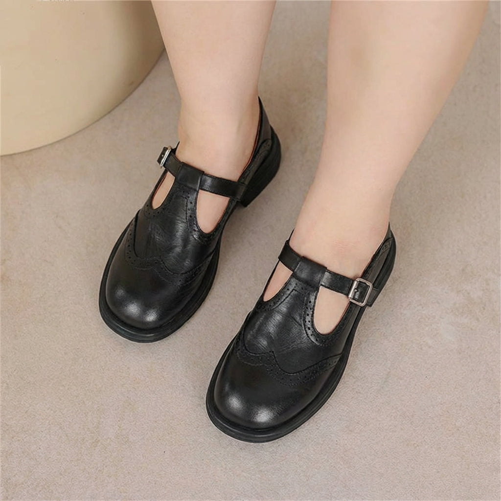 Lily | Effortless Wingtip Mary Jane Shoes