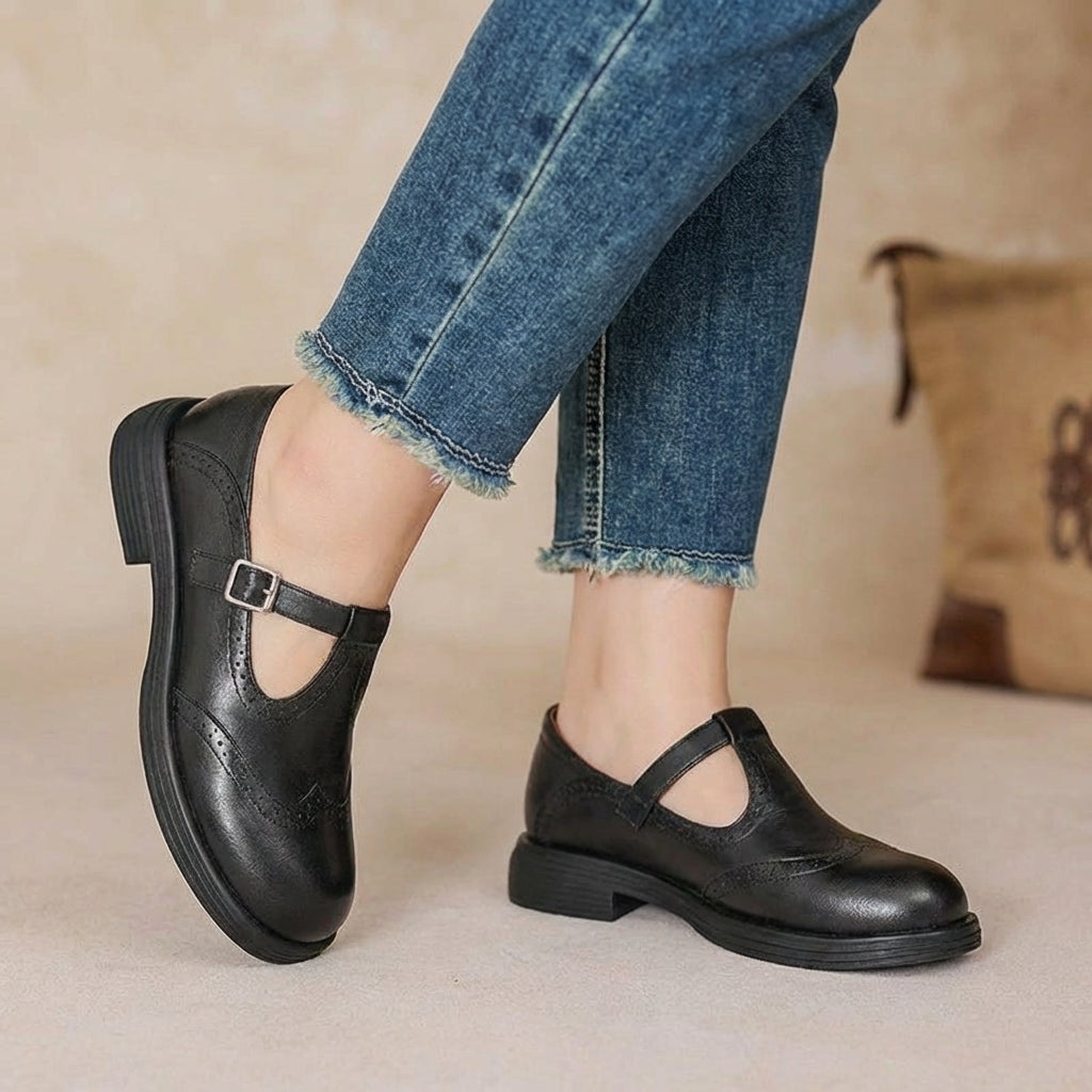 Lily | Effortless Wingtip Mary Jane Shoes