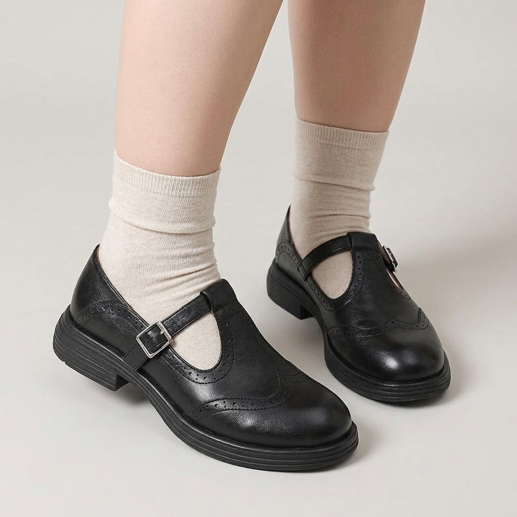 Lily | Effortless Wingtip Mary Jane Shoes