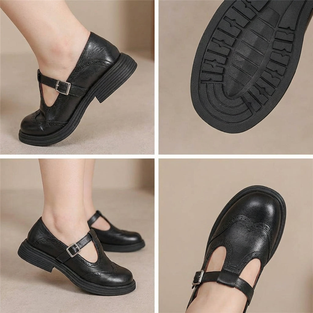Lily | Effortless Wingtip Mary Jane Shoes