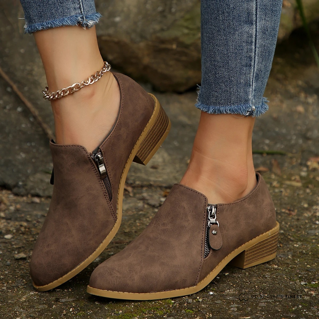 Lily | Elegant Orthopedic Zip Up Ankle Boots with Cushioned Sole