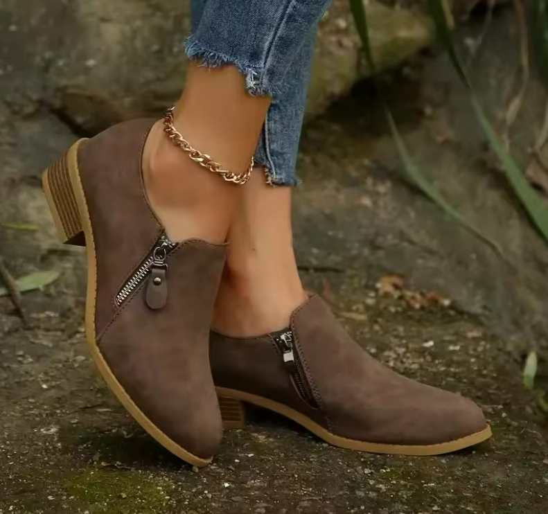 Lily | Elegant Orthopedic Zip Up Ankle Boots with Cushioned Sole