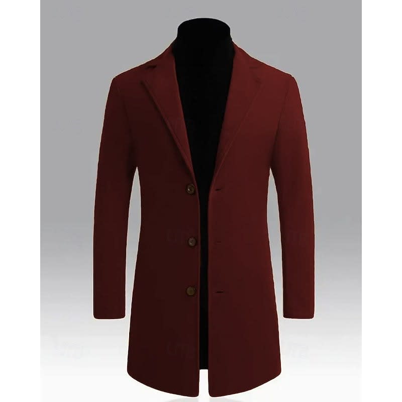 Logan | Effortless Single Breasted Long Mens Coat