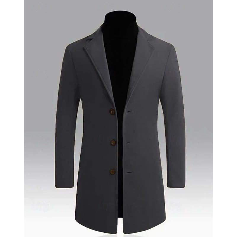 Logan | Effortless Single Breasted Long Mens Coat