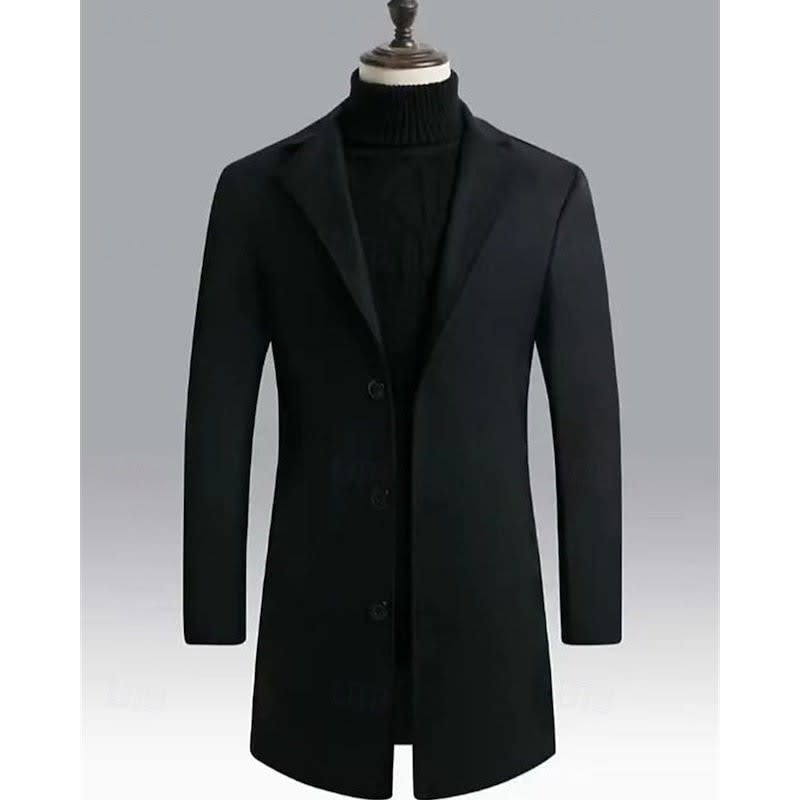 Logan | Effortless Single Breasted Long Mens Coat