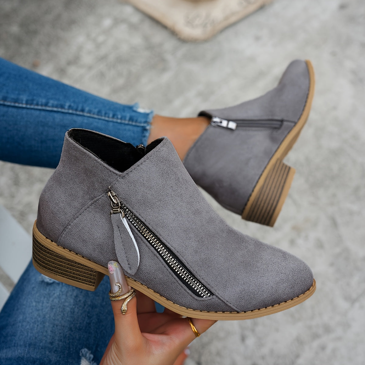 Lola | Refined Side-Zip Ankle Boots for Women