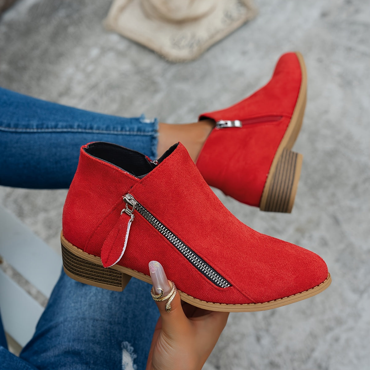 Lola | Refined Side-Zip Ankle Boots for Women
