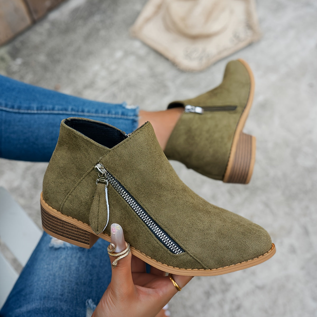 Lola | Refined Side-Zip Ankle Boots for Women