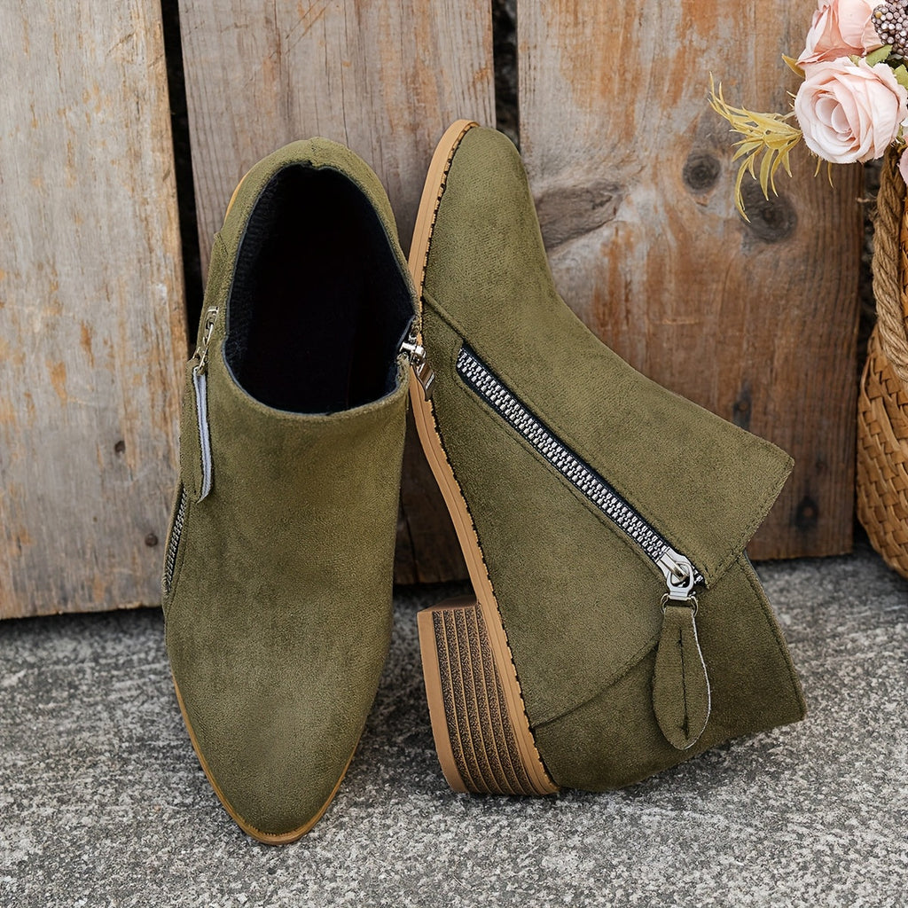 Lola | Refined Side-Zip Ankle Boots for Women