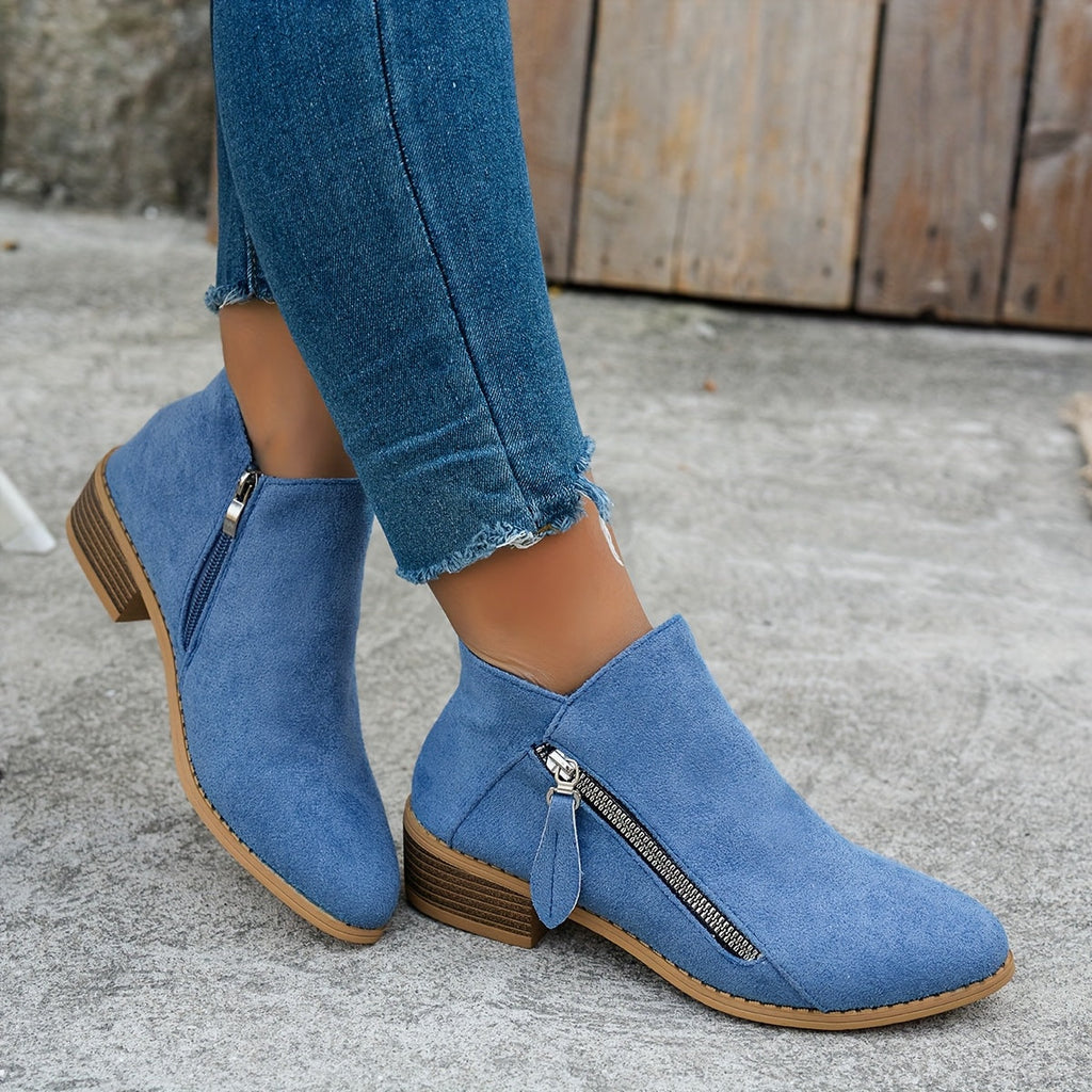 Lola | Refined Side-Zip Ankle Boots for Women