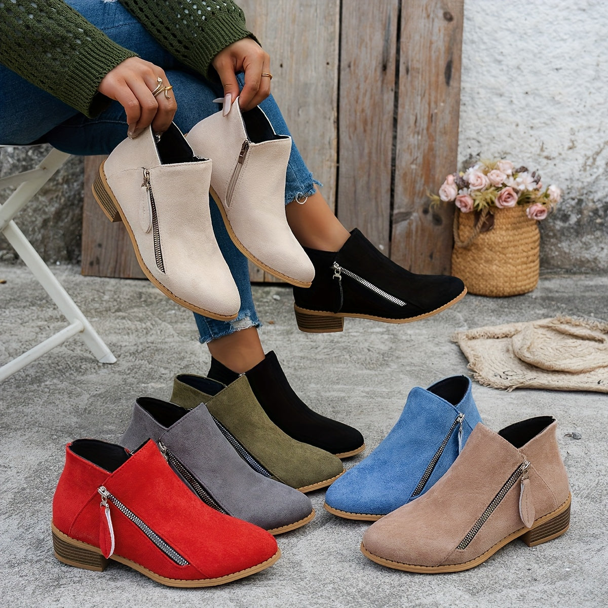 Lola | Refined Side-Zip Ankle Boots for Women