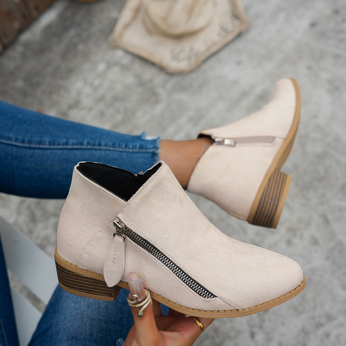 Lola | Refined Side-Zip Ankle Boots for Women